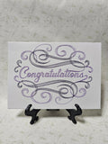 Purple Congrats Swirls Card