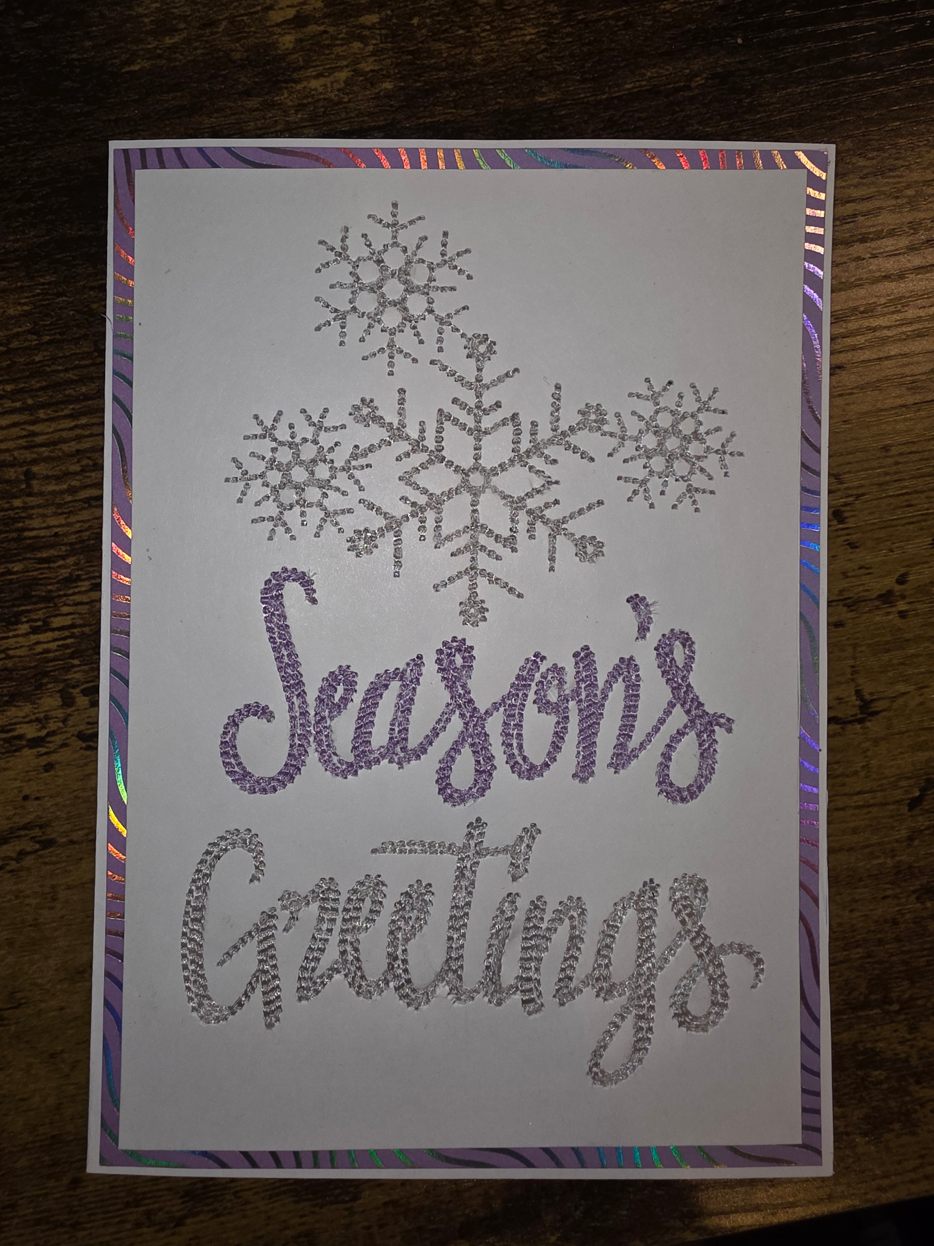 Season's Greetings Snowflake Card