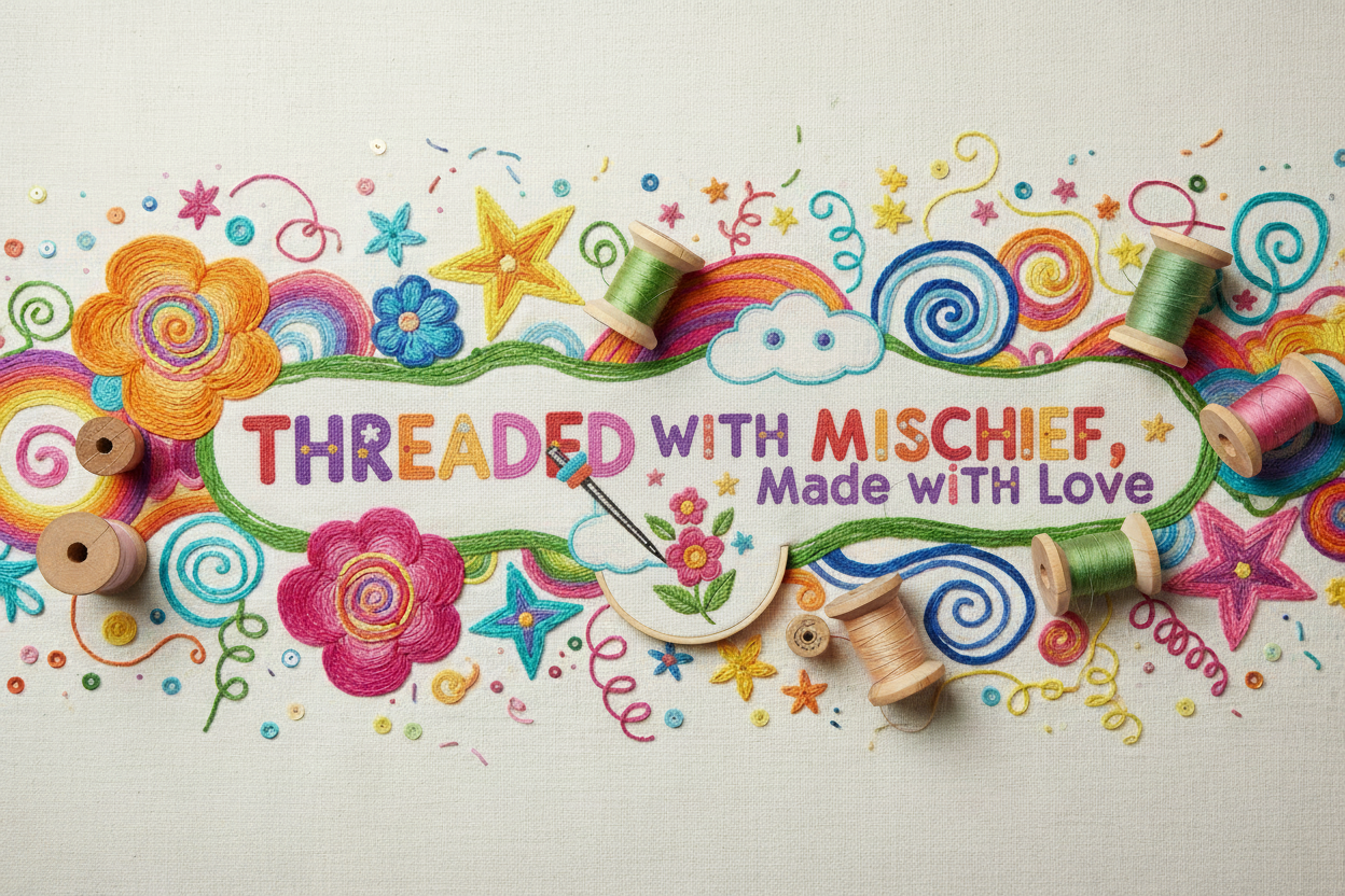 Threaded with Mischief, Made with Love banner